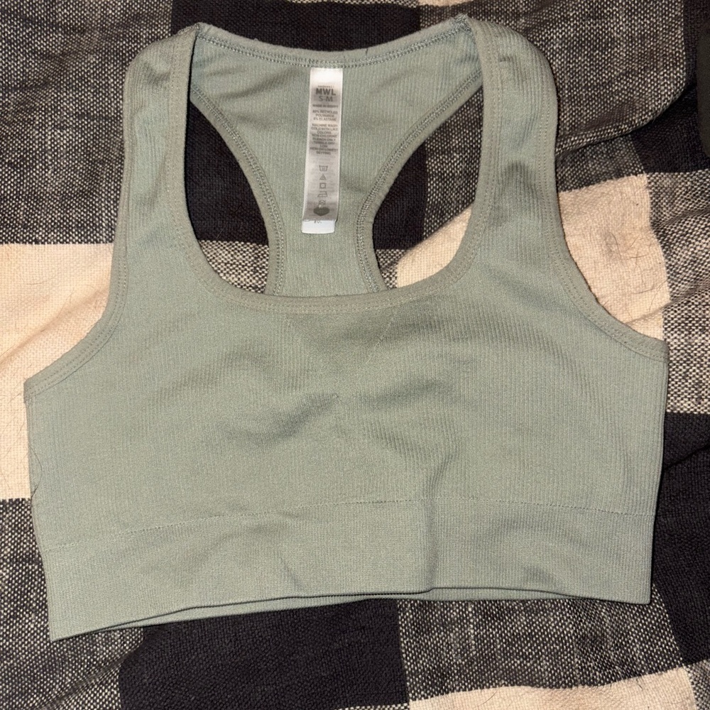 Madewell Women's Sage Green Sports Bra
